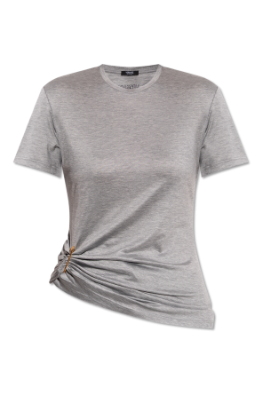 White Top with a decorative safety pin Versace - Vitkac AS